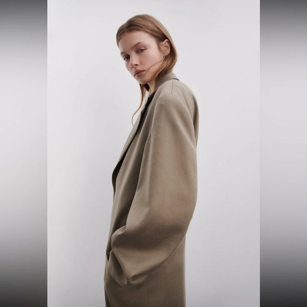 STRAIGHT CUT ZW WOOL COAT LIMITED EDITION - Picture 3 of 12